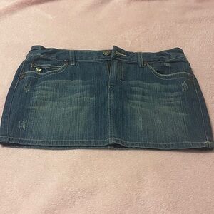 Vintage Aeropostale Washed Blue Denim Mini Skirt
